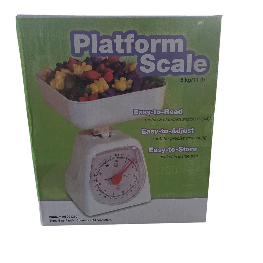 hand2mind‎ Dual-Dial Analog Platform Scale, Teaching White Red Dial Lot Of 6